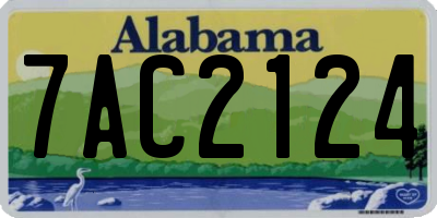 AL license plate 7AC2124