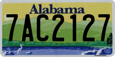 AL license plate 7AC2127