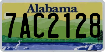 AL license plate 7AC2128