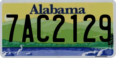 AL license plate 7AC2129