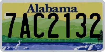 AL license plate 7AC2132