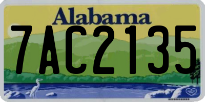 AL license plate 7AC2135