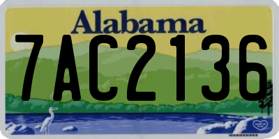 AL license plate 7AC2136