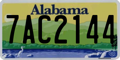 AL license plate 7AC2144