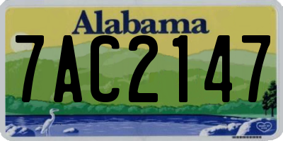 AL license plate 7AC2147