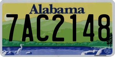 AL license plate 7AC2148