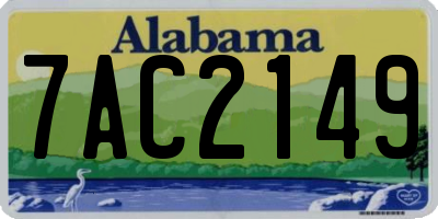 AL license plate 7AC2149