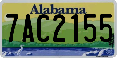 AL license plate 7AC2155