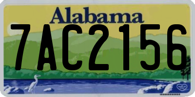 AL license plate 7AC2156