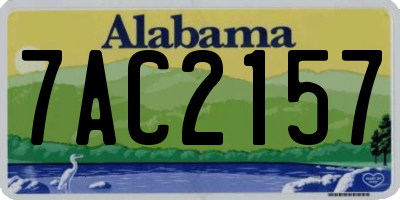 AL license plate 7AC2157
