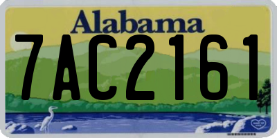 AL license plate 7AC2161