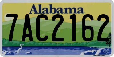 AL license plate 7AC2162