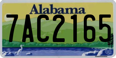AL license plate 7AC2165