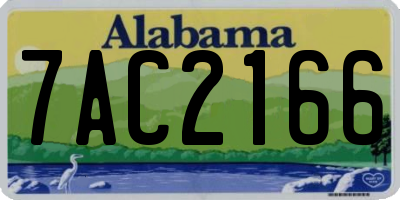 AL license plate 7AC2166