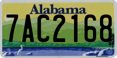 AL license plate 7AC2168