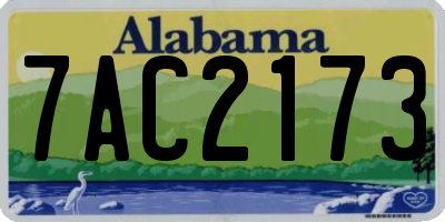 AL license plate 7AC2173