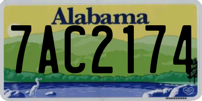 AL license plate 7AC2174