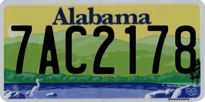 AL license plate 7AC2178