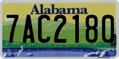 AL license plate 7AC2180