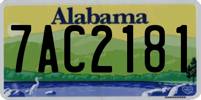 AL license plate 7AC2181