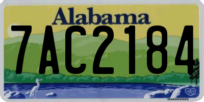 AL license plate 7AC2184