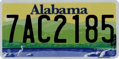 AL license plate 7AC2185