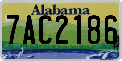 AL license plate 7AC2186
