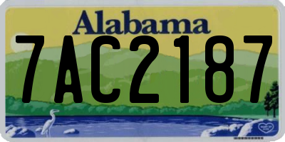 AL license plate 7AC2187