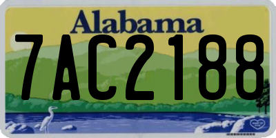 AL license plate 7AC2188