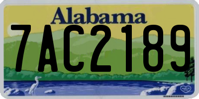 AL license plate 7AC2189