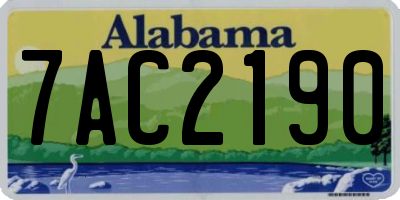 AL license plate 7AC2190