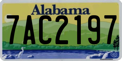 AL license plate 7AC2197