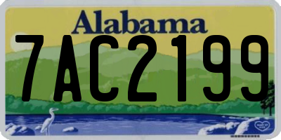 AL license plate 7AC2199