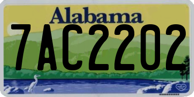 AL license plate 7AC2202