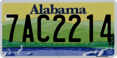 AL license plate 7AC2214