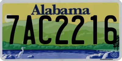 AL license plate 7AC2216