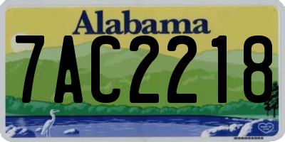 AL license plate 7AC2218