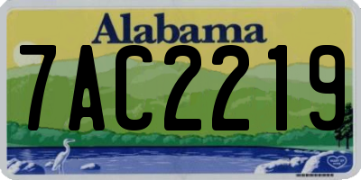 AL license plate 7AC2219