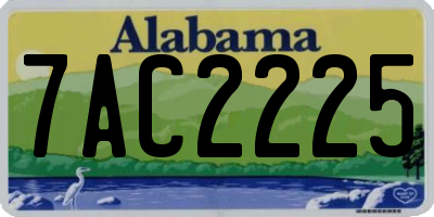 AL license plate 7AC2225