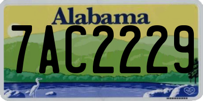 AL license plate 7AC2229