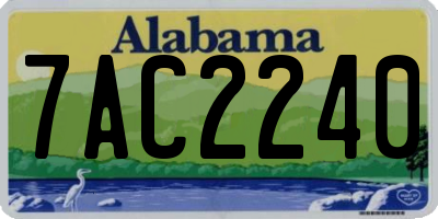 AL license plate 7AC2240