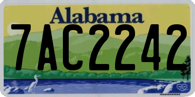 AL license plate 7AC2242