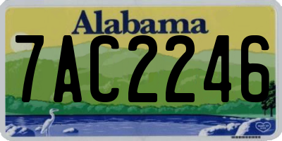 AL license plate 7AC2246