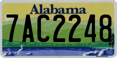 AL license plate 7AC2248