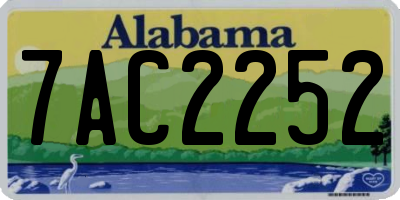 AL license plate 7AC2252