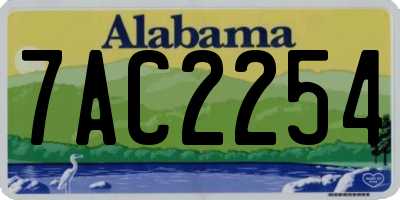 AL license plate 7AC2254