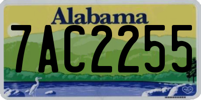 AL license plate 7AC2255