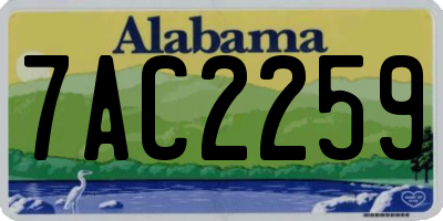 AL license plate 7AC2259