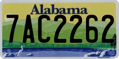 AL license plate 7AC2262