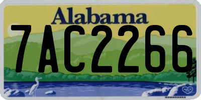AL license plate 7AC2266